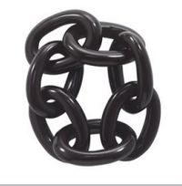 Chain Napkin Ring Black Set of 4