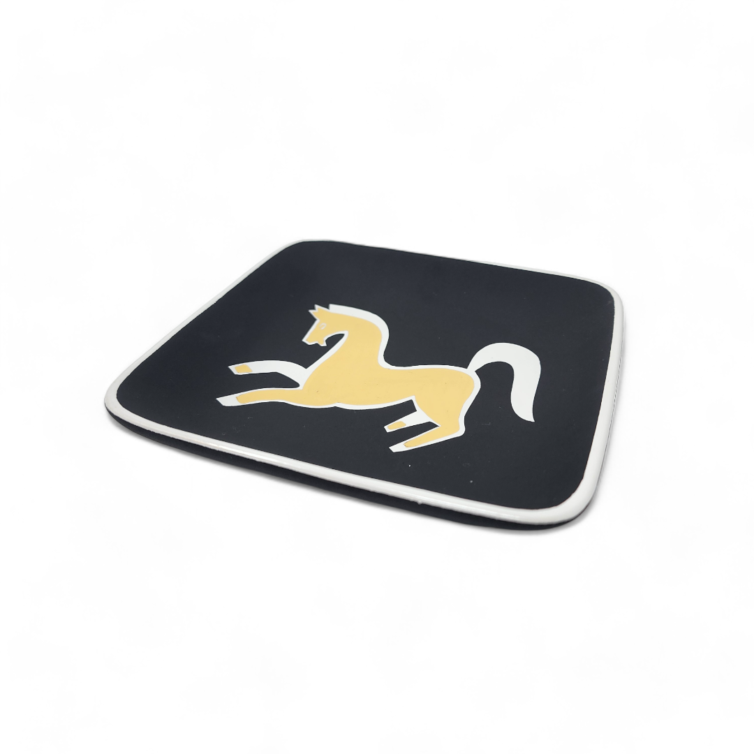 Dancing Horse Trinket Tray Black