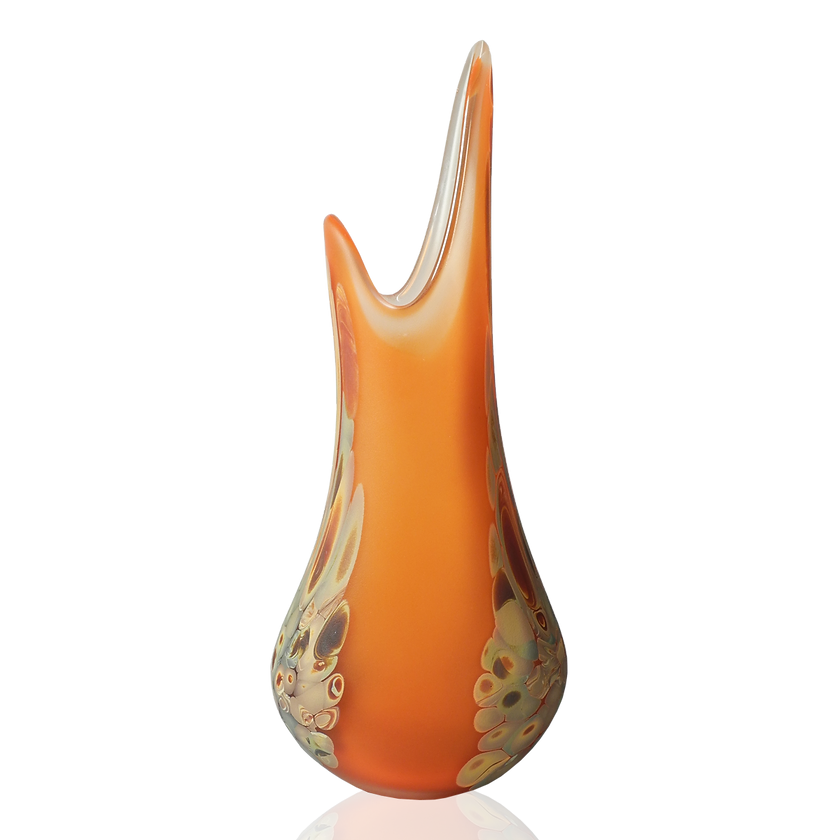 Flava Vase Orange & Wood