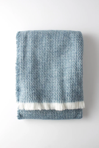 Four Sided Pinstripe Fringe Throw