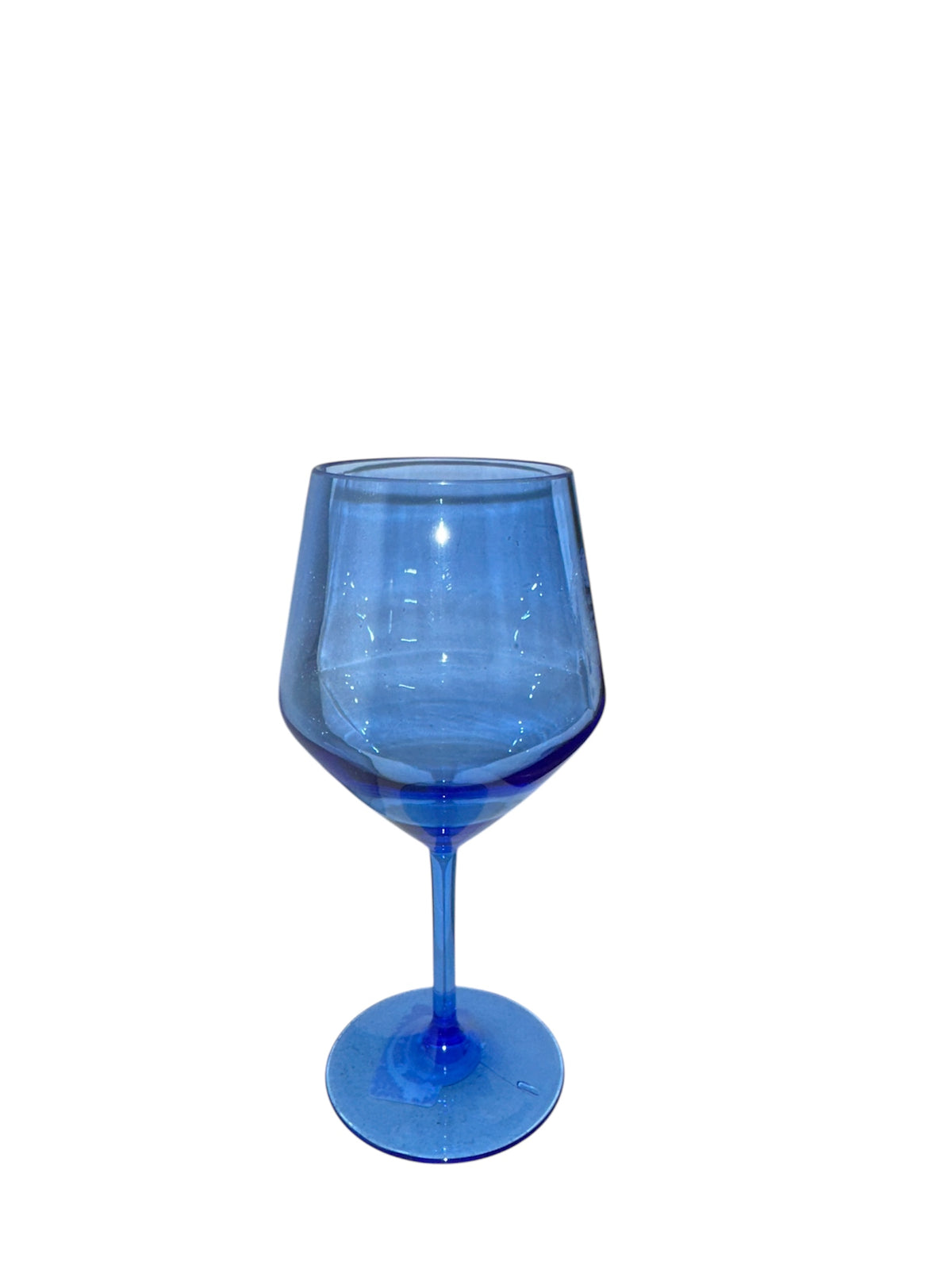 Facet Goblet Wine Glass Blue 23oz