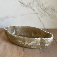 Floral Resin Bowl - Beige