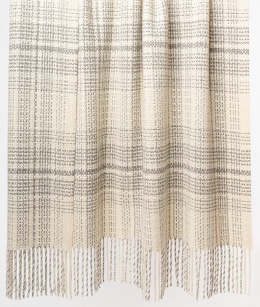 Rustic Alpaca Plaid Throw -