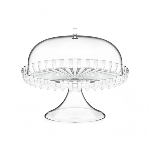 Dolce Vita Cake Stand with Dome - White.