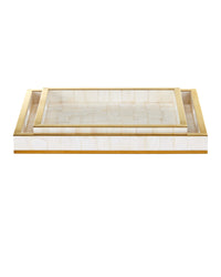 Cassandra Mother of Pearl and Gold Tray -