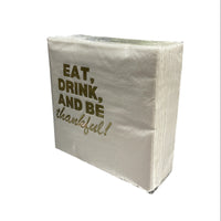 Cocktail Napkin Pack - EAT DRINK & BE THANKFUL