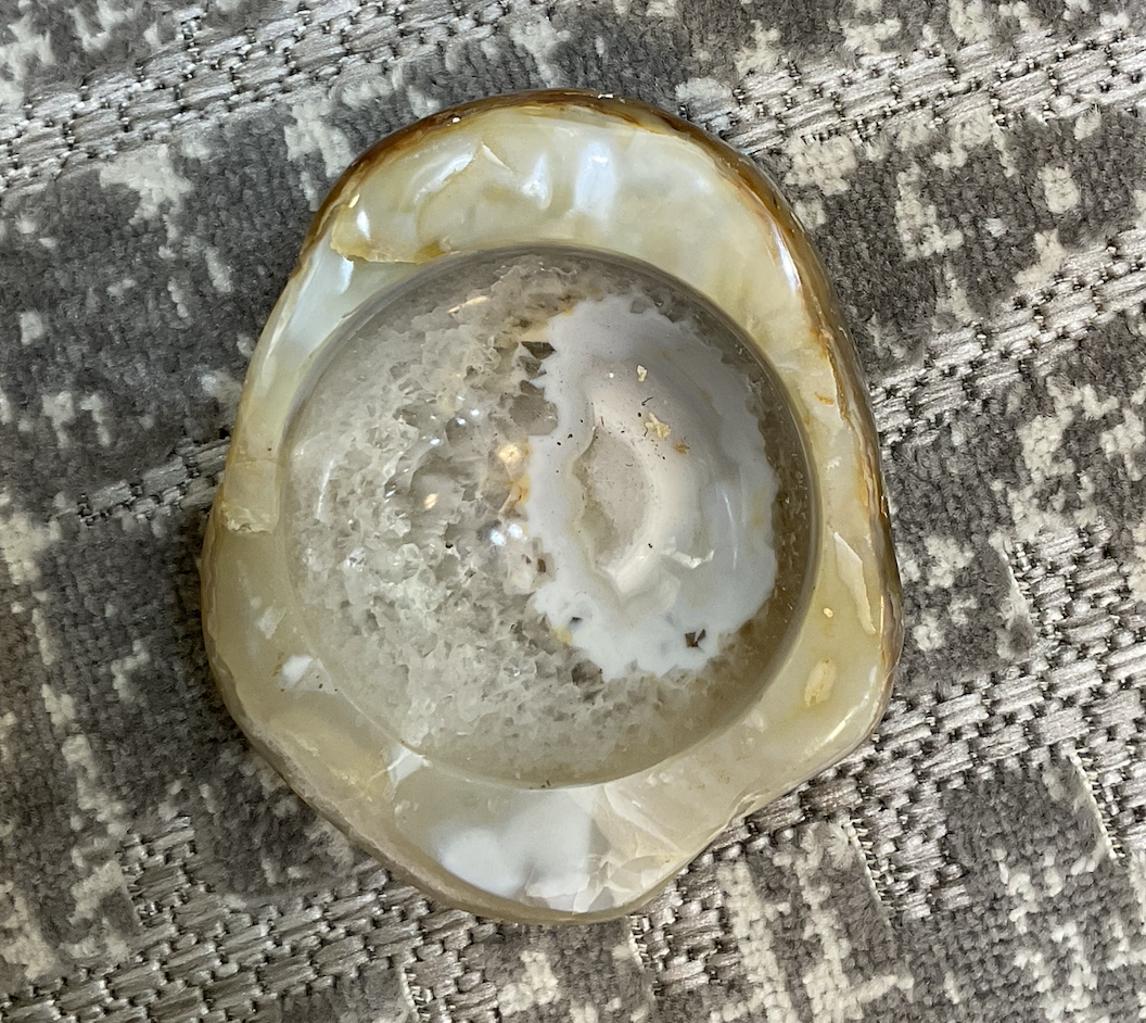 Agate One of A Kind Gold Bowl