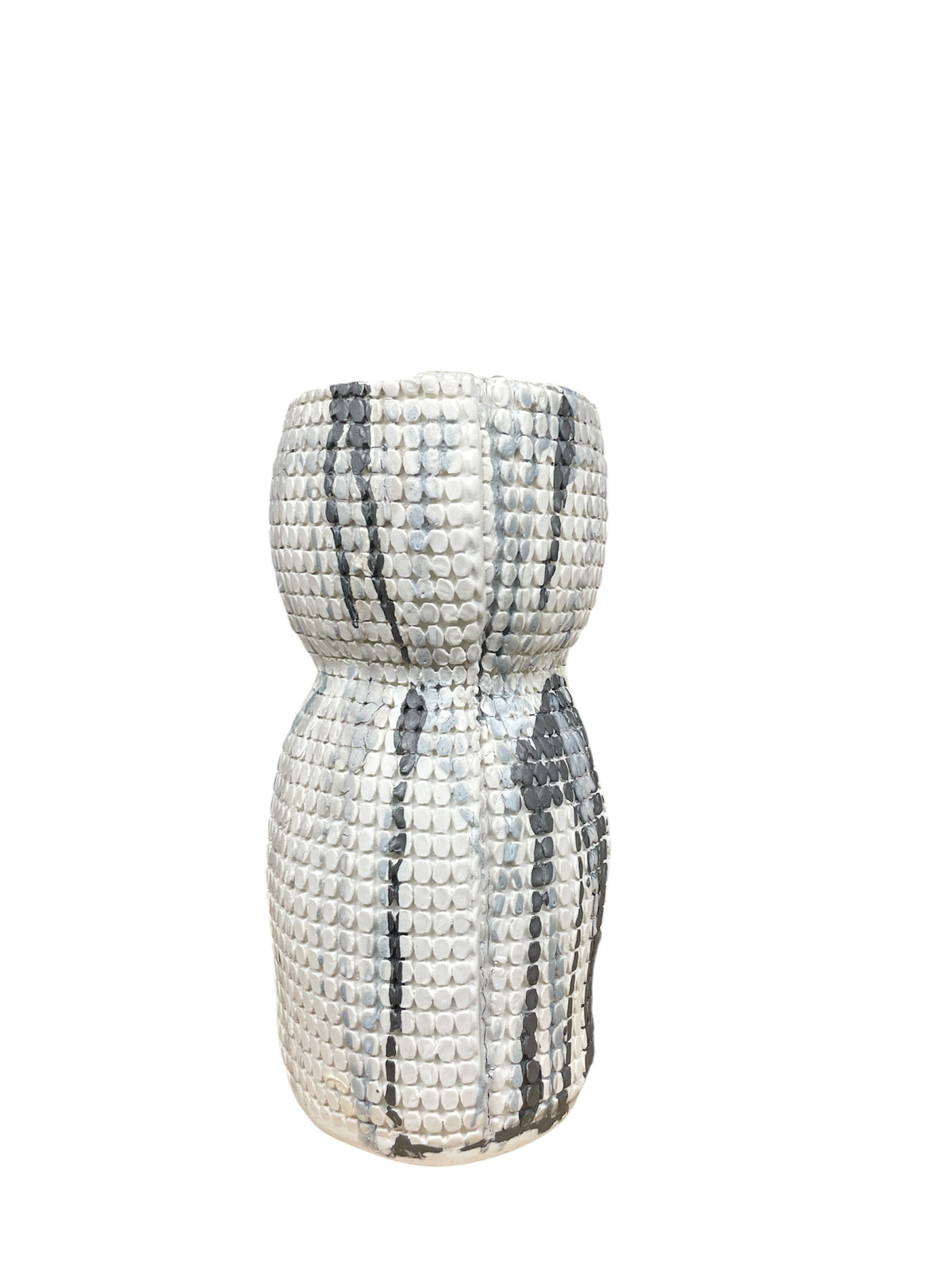 Drip Curvy Vase Black Grey - Small
