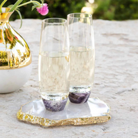 Elevo Champagne Glasses, Amethyst, Set of 2.