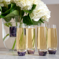Elevo Champagne Glasses, Amethyst, Set of 2.