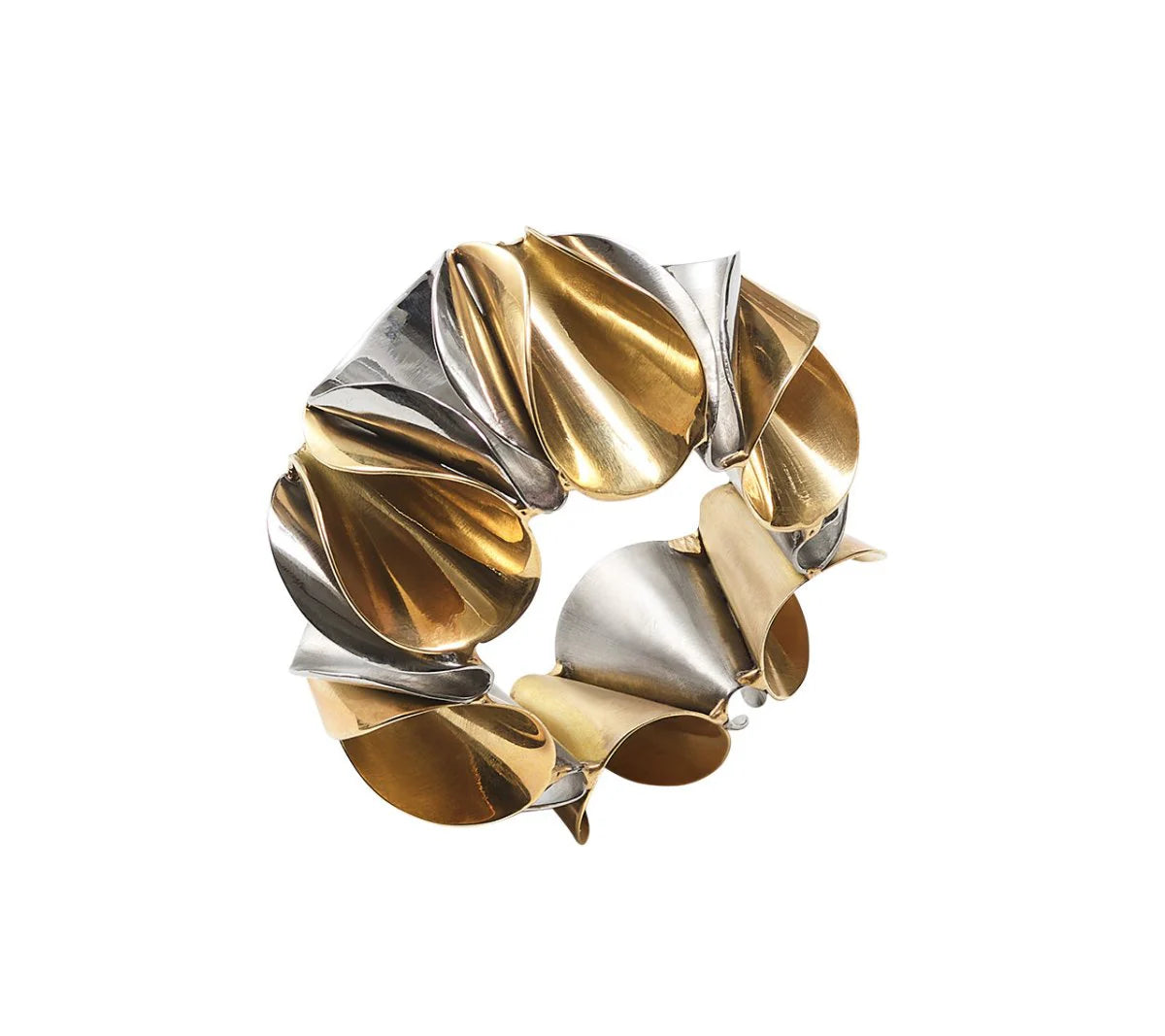 Enigma Napkin Rings Gold & Silver Set of 4