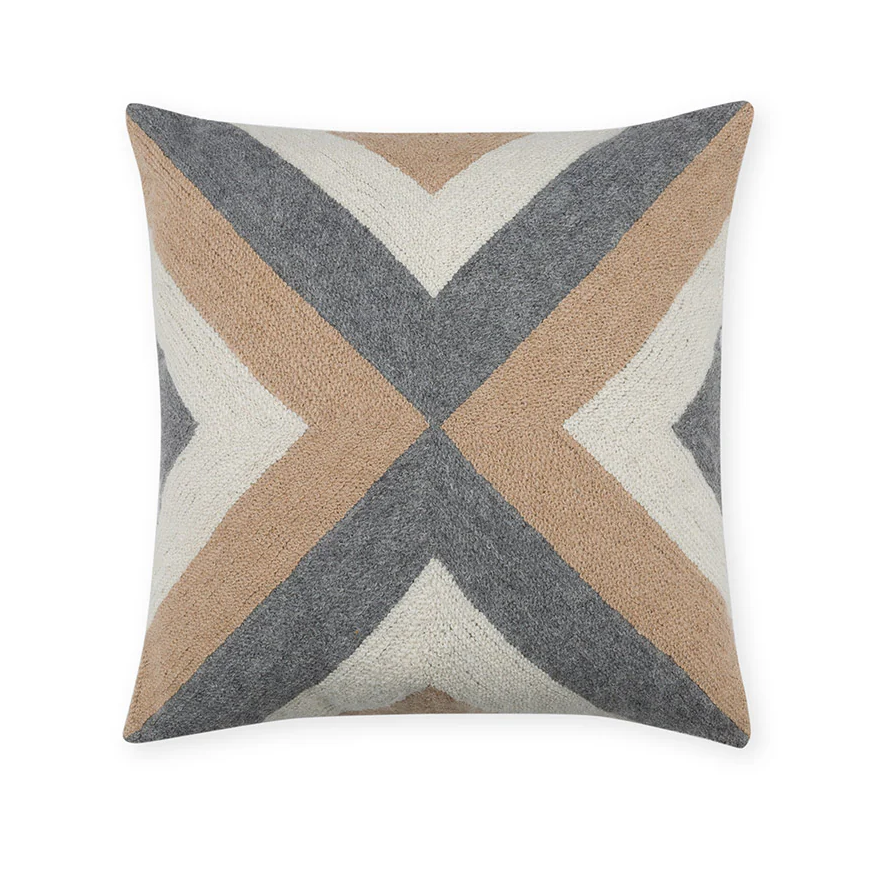 Grinda Alpaca Pillow Camel & Grey 18 x 18