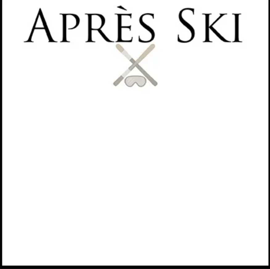 Apres Ski Note Cards with Acrylic Holder