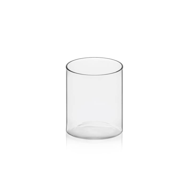 Clear hand-blown borosilicate glass Cilindro Water Glass by Ichendorf Milano.