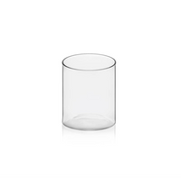 Clear hand-blown borosilicate glass Cilindro Water Glass by Ichendorf Milano.