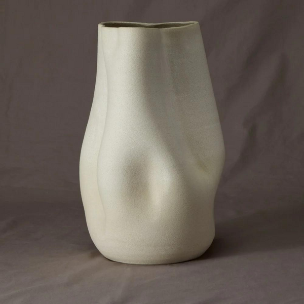Everly Vase Raw Blanc - Large