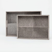 Renard Rectangle Hide Grey Tray