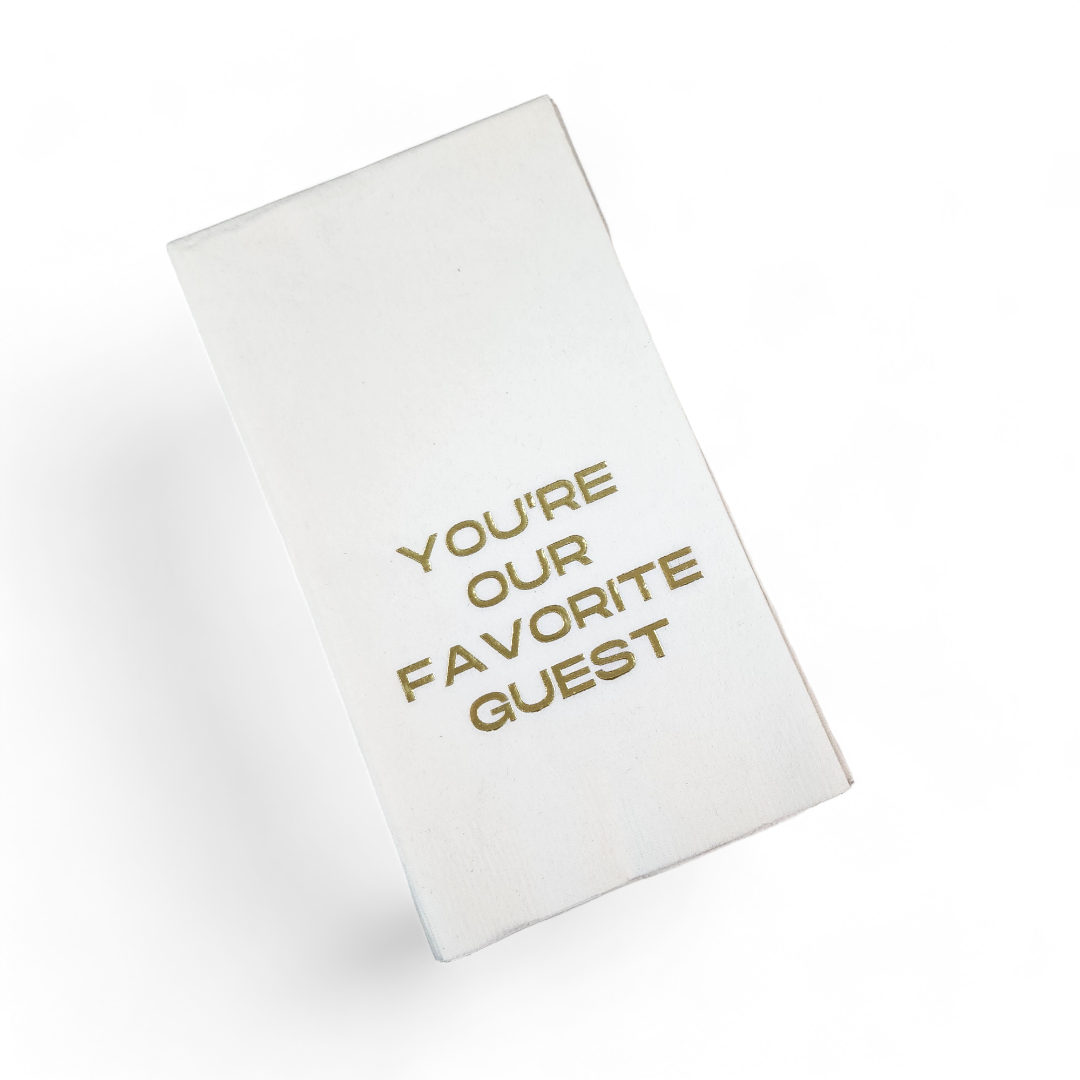 Guest Towel Pack- FAVORITE GUEST Gold