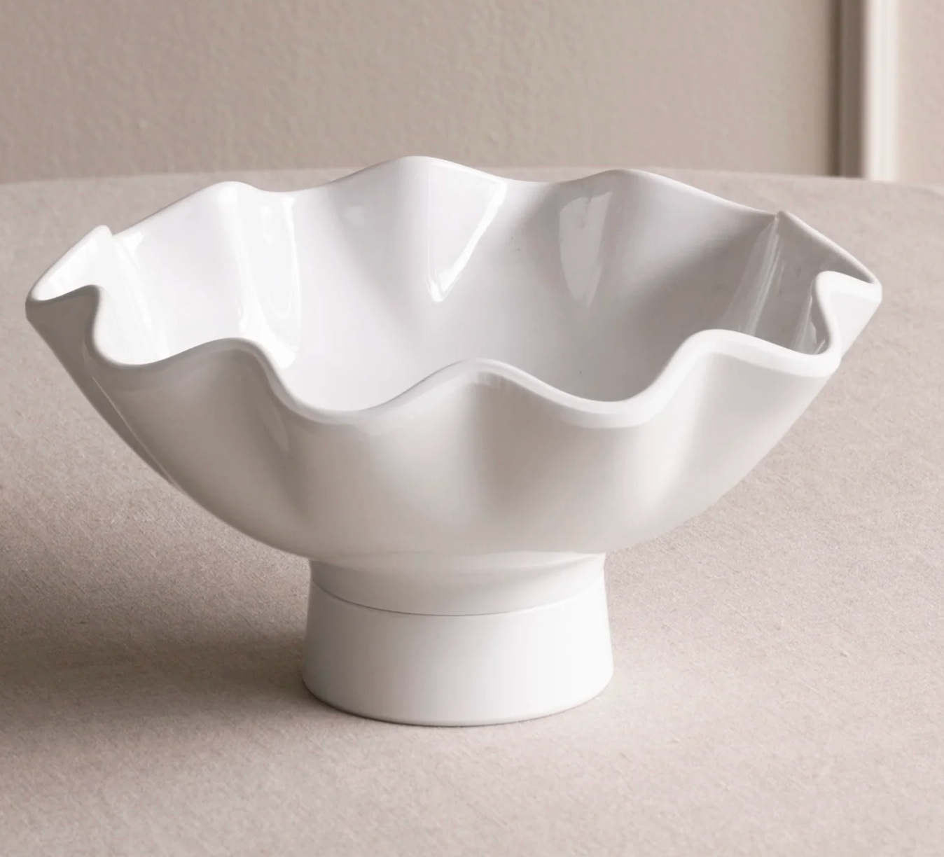 Vida Havana Carola Pedestal Bowl White - Small