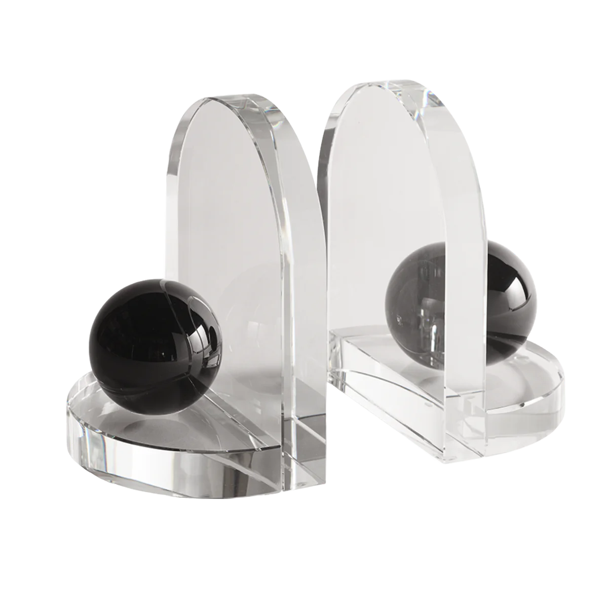 Blitz Black Onyx & Crystal Bookends Set of 2