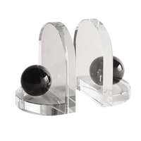 Blitz Black Onyx & Crystal Bookends Set of 2