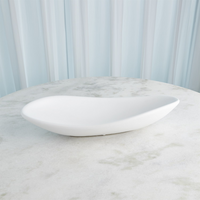 Flagstone Oblong Platter - White.