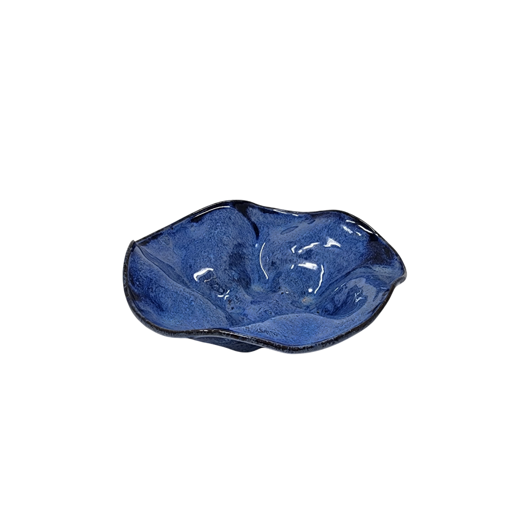 Dripping Blue Floral Bowl.