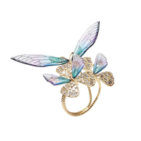 Flutter Napkin Ring Set of 4 - Lilac & Periwinkle