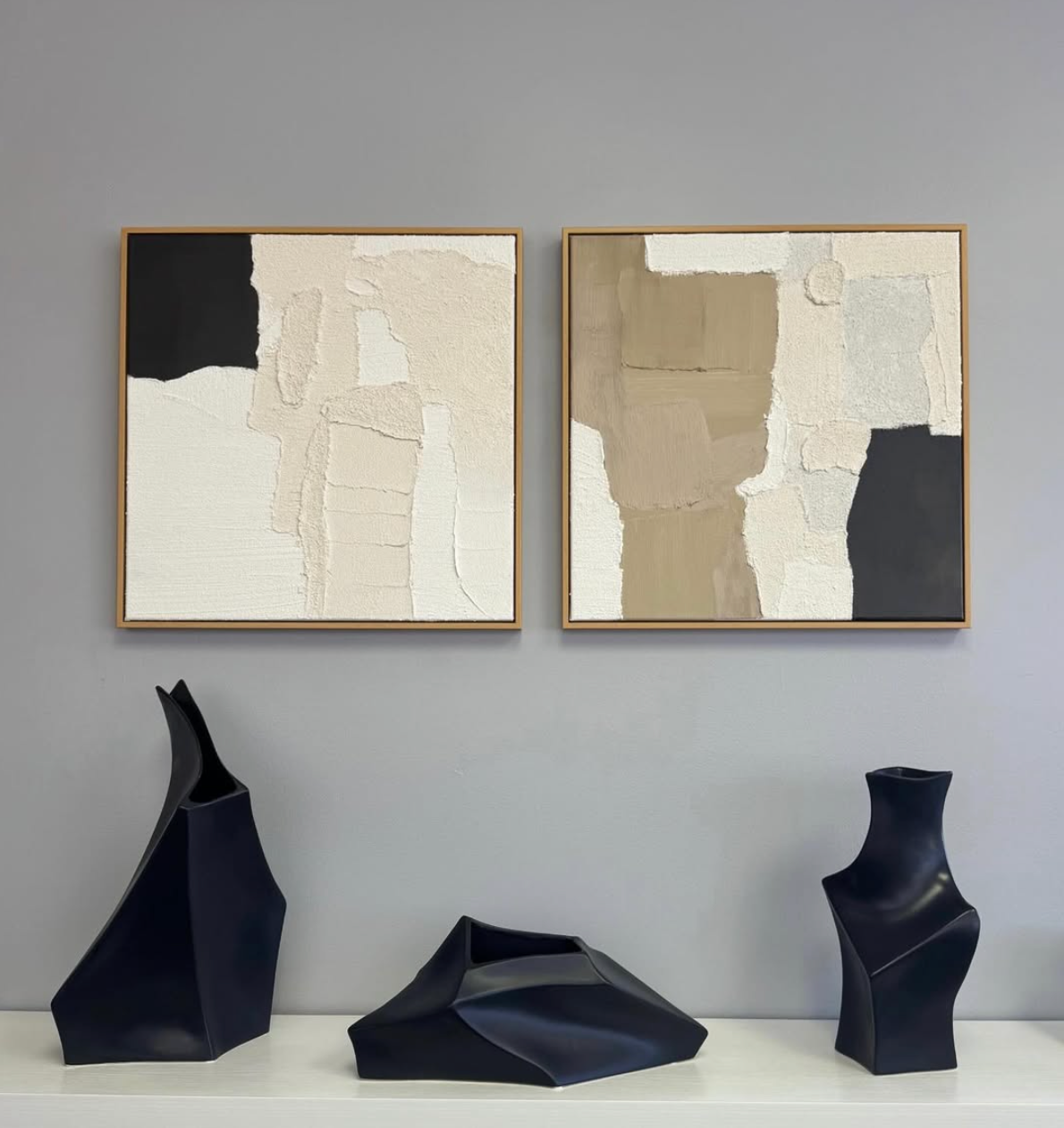 Geo Vase Collection Matte Black -