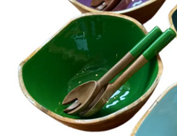 Bright Mango Serving Bowl w/ Servers -