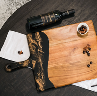 Painted Cheeseboard Black Ember - XLarge