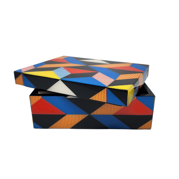 Geometric Lacquer Box Medium
