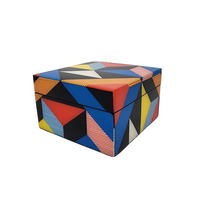 Geometric Lacquer Square Box