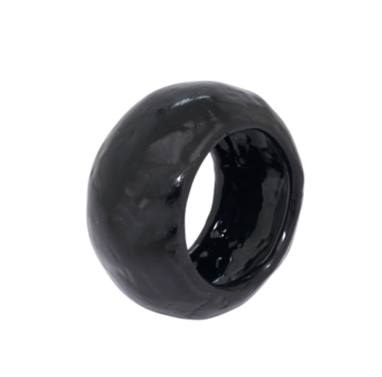 Capiz Napkin Ring Set of 4 - Black