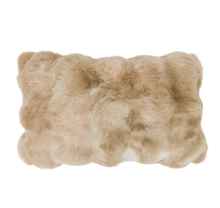 Cozy Fur Pillow Natural 12 x 20