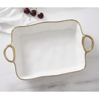 Golden Handle Rectangle Baking Dish