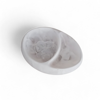 Arila Split Bowl  - White Swirl