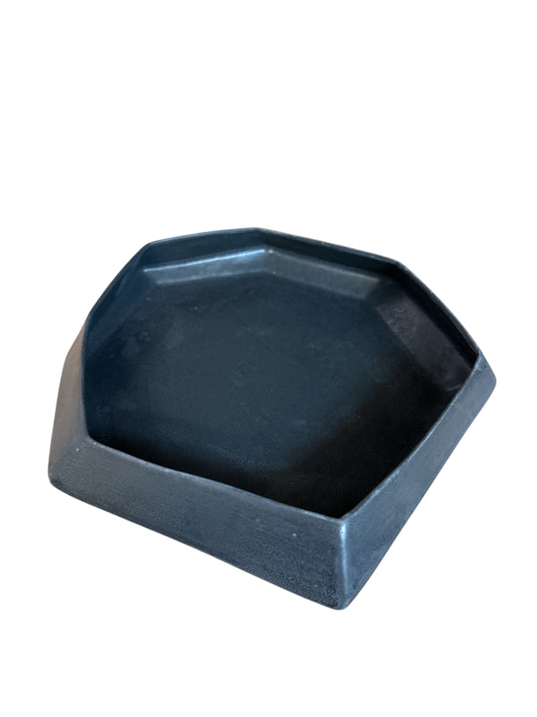 Polygon Stone Bowl Jet Black -
