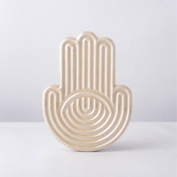 Hamsa Tray - cream. 