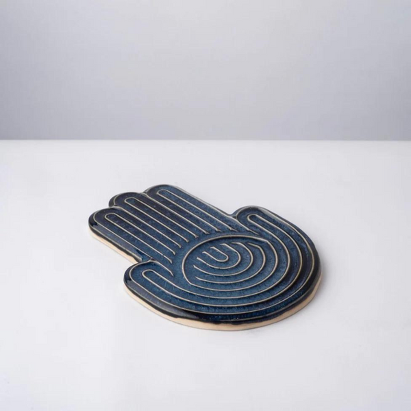 Hamsa Tray - navy. 