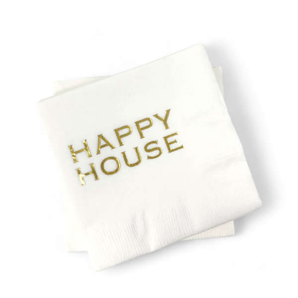 Cocktail Napkin Pack - Gold HAPPY HOUSE.