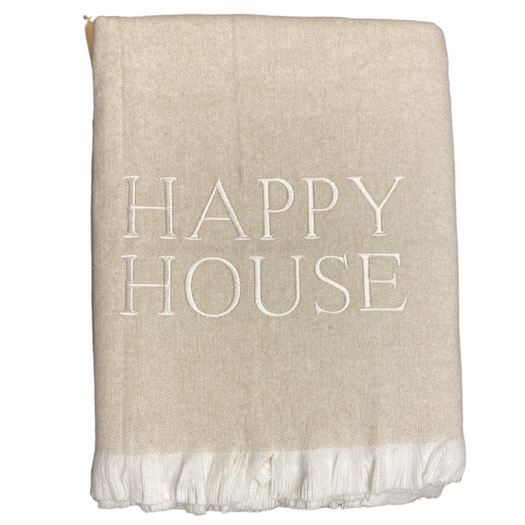 Happy House Throw Eyelash Nougat. 