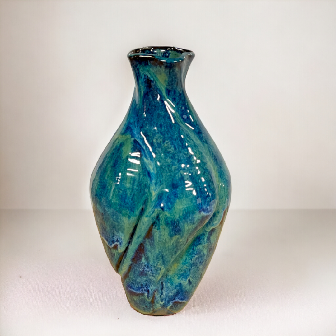 Hip Blue Green Vase