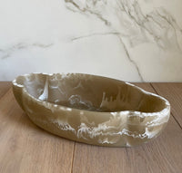 Floral Resin Bowl - Beige
