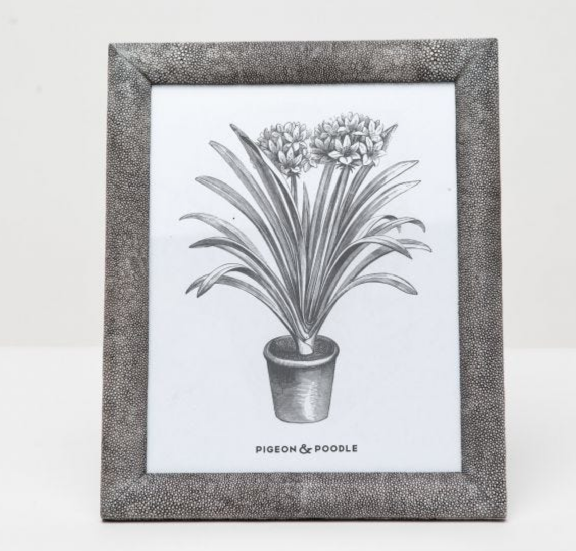 Oxford Faux Shagreen Frame Cool Gray