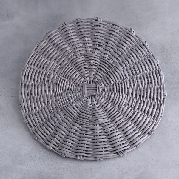 Vida Faux Wicker Placemat Grey Set of 4