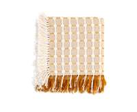 Hopsack Hand Knotted Tablecloth - Honey 53" x 128"