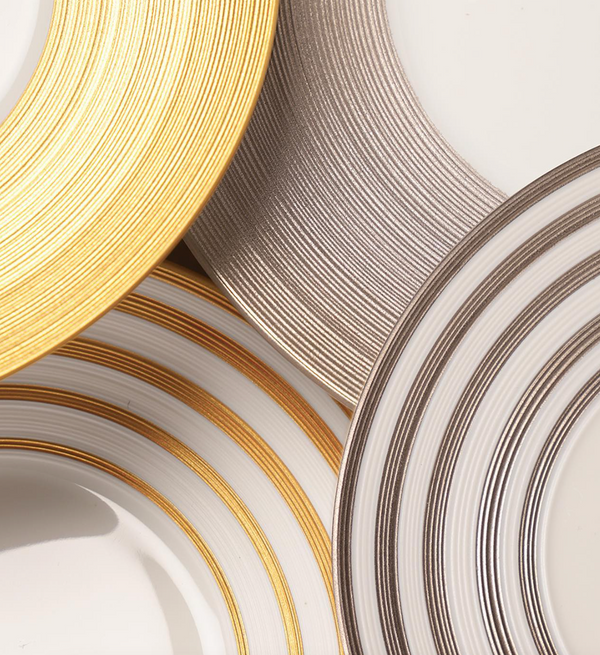 Hemisphere Dinnerware Grey Stripes