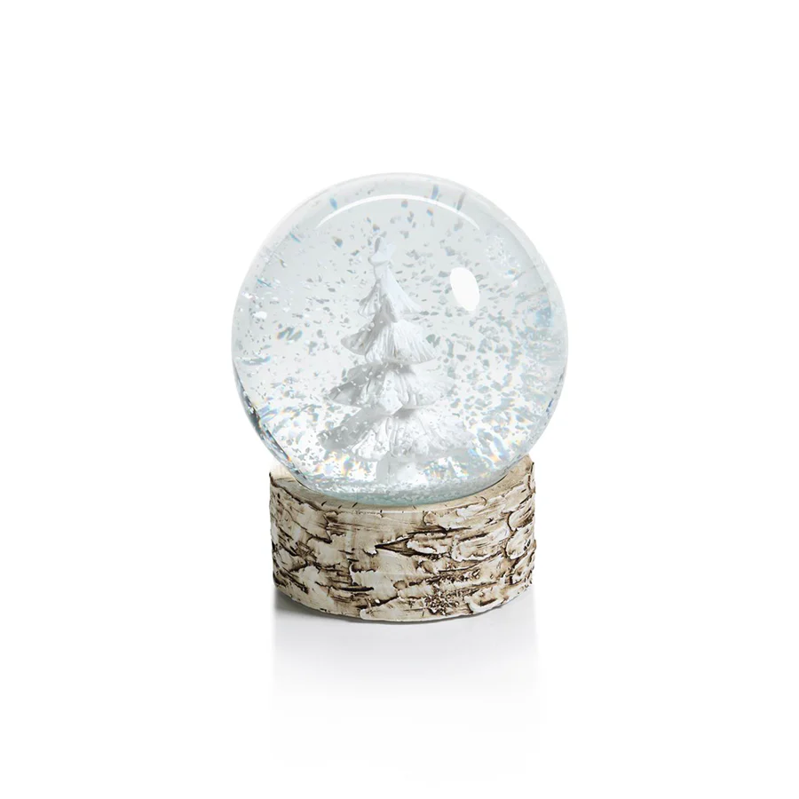 Birch Round Snow Globe Tree