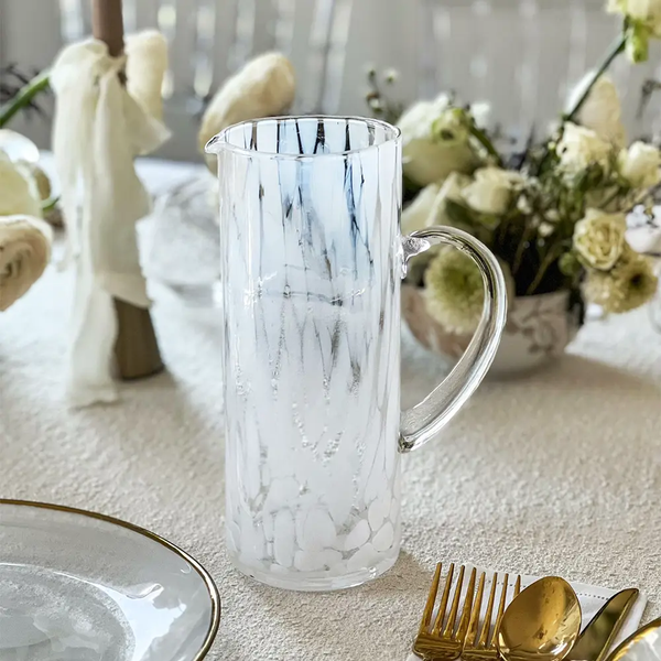 Stained White Pitcher